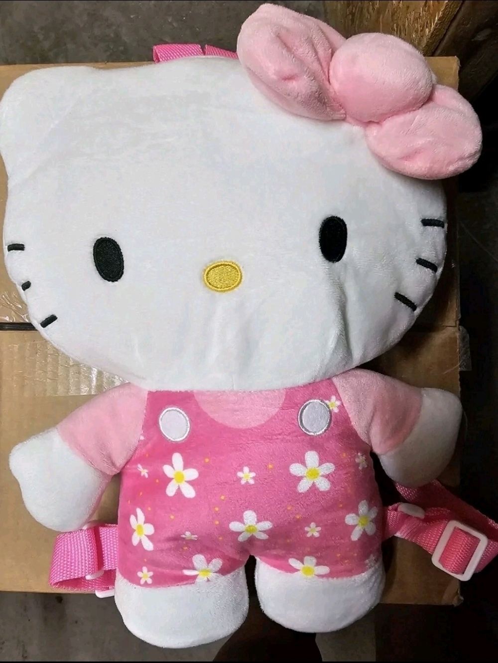 Hello Kitty Backpack By Sanrio Plush Pink Bow 15" X 12"